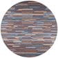 Dalyn Rug Company Sedona Striped 6" Round Denim Indoor/Outdoor Area Performance Rug, , large