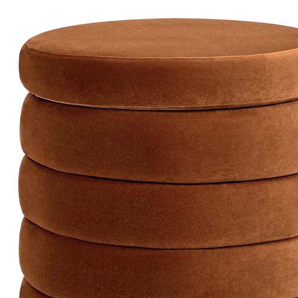 Jennifer Taylor Home Fuji Storage Ottoman in Burnt Orange, , large
