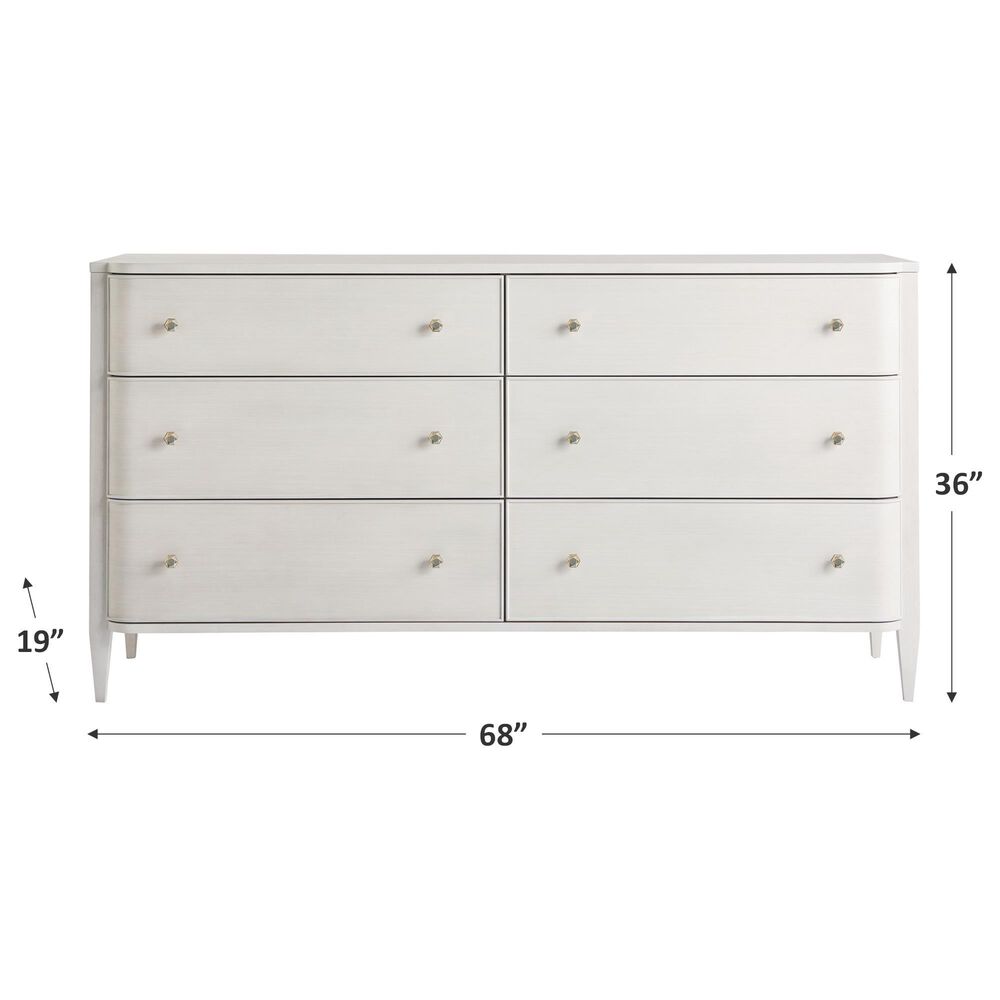 Furniture Worldwide Love Joy Bliss Chelsea 6 Drawer Dresser in Alabaster, , large