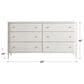 Furniture Worldwide Love Joy Bliss Chelsea 6 Drawer Dresser in Alabaster, , large