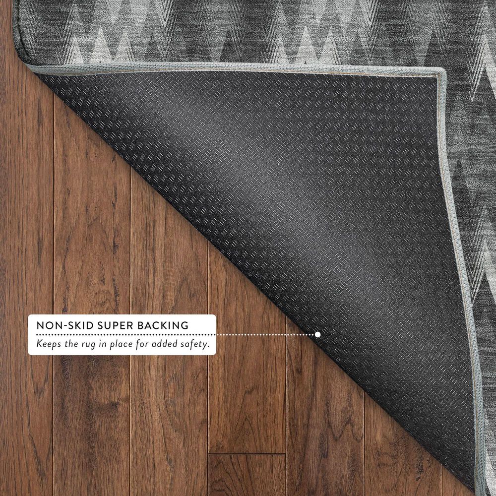 Dalyn Rug Company Soft Essentials Chevron Black 8' Round Area Rug, , large