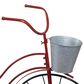 Maple and Jade Metal Bike Indoor/Outdoor Plant Stand in Red, Silver and Black, , large