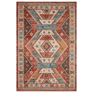 Loloi Zion ZIO-05 7"6" x 9"6" Red and Multicolor Area Rug, , large