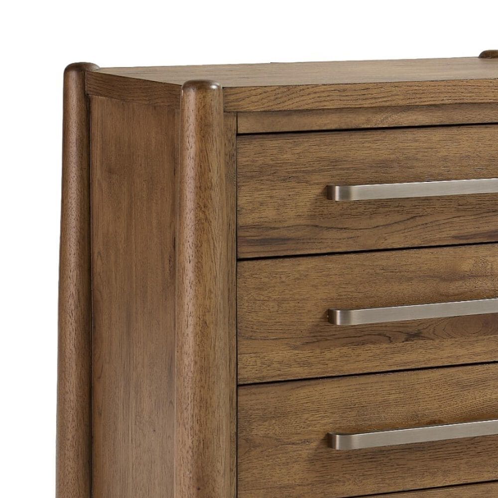 Riverside Furniture Henderson Queen Platform Panel Bed with Dresser and Nightstand in Toasted Pecan, , large