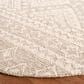 Safavieh Micro-Loop Southwestern 5" Round Beige and Ivory Area Rug, , large