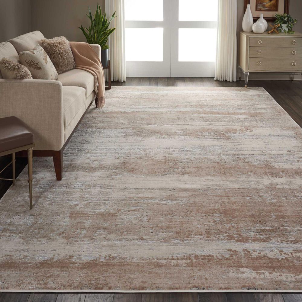 Nourison Rustic Textures RUS03 9&#39;3&quot; x 12&#39;9&quot; Beige Area Rug, , large