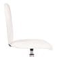 Impressions Vanity Heart Swivel Vanity Chair with White Cushion in Matte Silver, , large