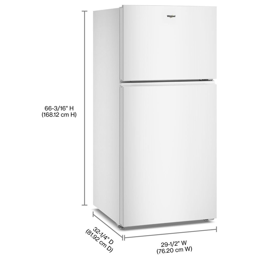 Whirlpool 19.3 Cu. Ft. Top Freezer Refrigerator with Total Coverage Cooling in White, , large