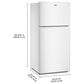 Whirlpool 19.3 Cu. Ft. Top Freezer Refrigerator with Total Coverage Cooling in White, , large
