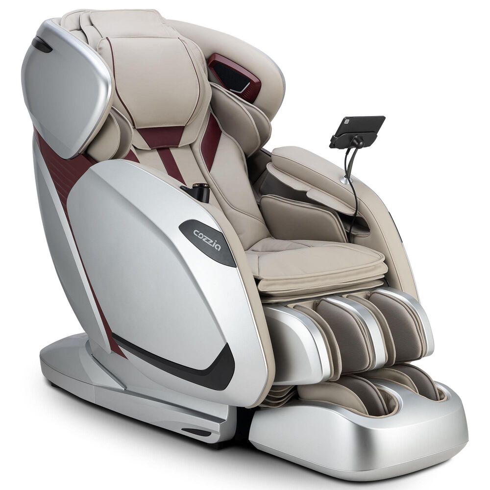 Cozzia Zen Duo Power Massage Chair in Platinum, , large