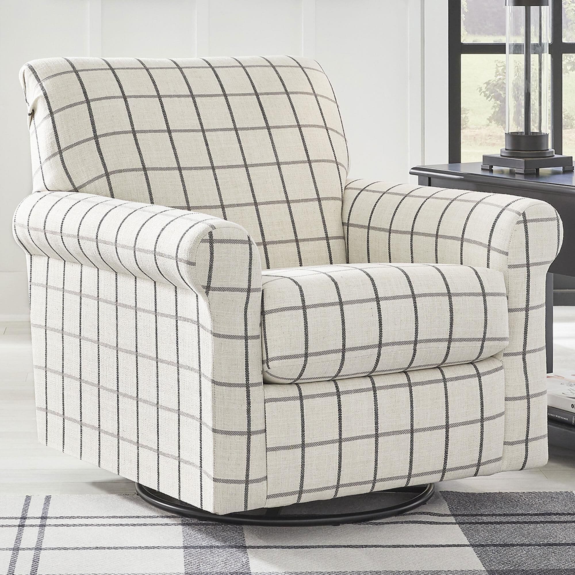 Ashley swivel hot sale glider accent chair