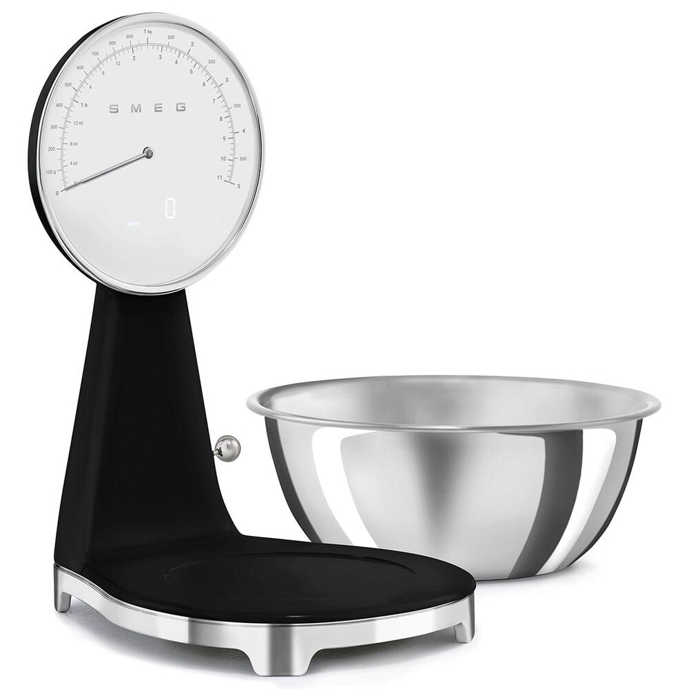 SMEG 50&#39;s Retro Style Kitchen Scale in Black and Chrome, , large