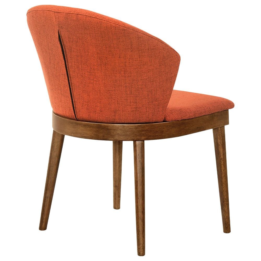 Blue River Westmont and Juno 5-Piece Dining Set with Orange Cushion in Walnut, , large