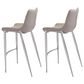 Zuo Modern Magnus Bar Stool in Gray and Silver (Set of 2), , large
