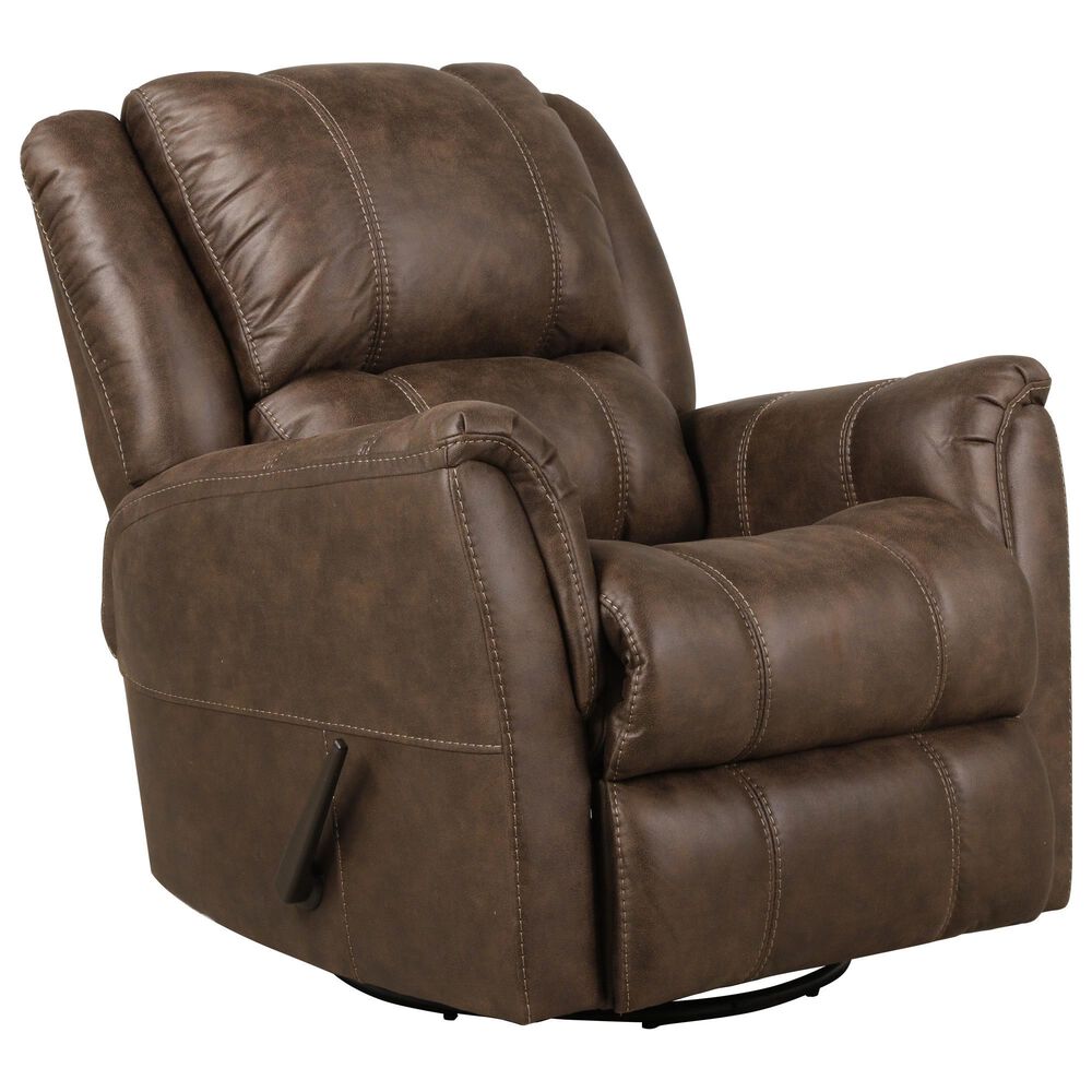 Homestretch Venus Swivel Glider Recliner in Walnut, , large