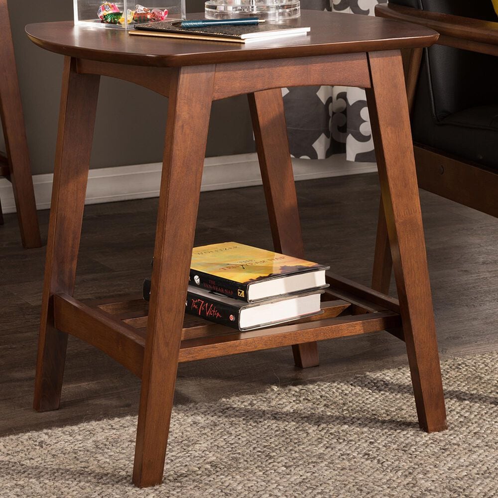 Baxton Studio Sacramento End Table in Dark Walnut, , large