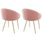 Lumisource Claire Accent Chair in Blush (Set of 2), , large