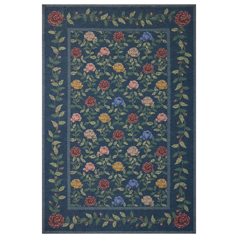 Loloi Wildwood Navy 3"9" Round Area Rug, , large