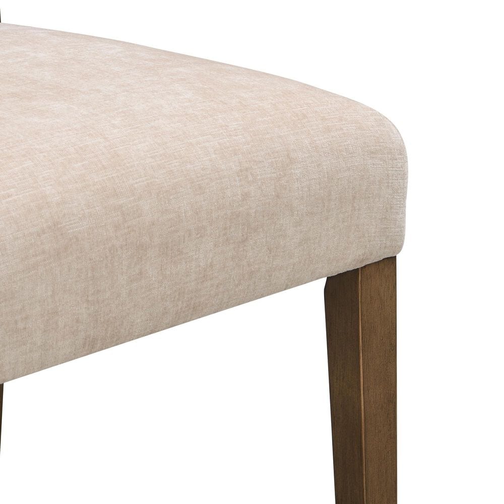 Hearth and Haven Upholstered Side Chair with Beige Cushion in Light Brown &#40;Set of 2&#41;, , large