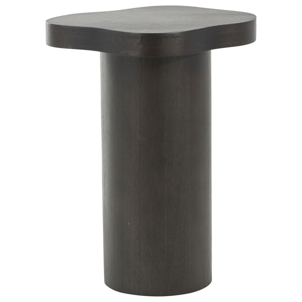 Maple and Jade Pedestal Accent End Table in Black, , large
