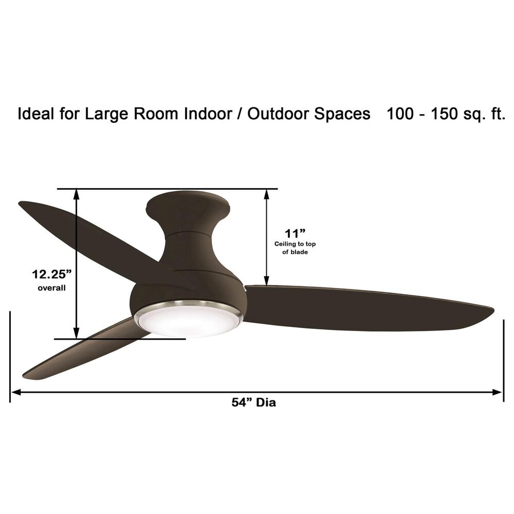 Minka-Aire Concept III 54" Ceiling Fan with LED Light in Oil Rubbed Bronze, , large