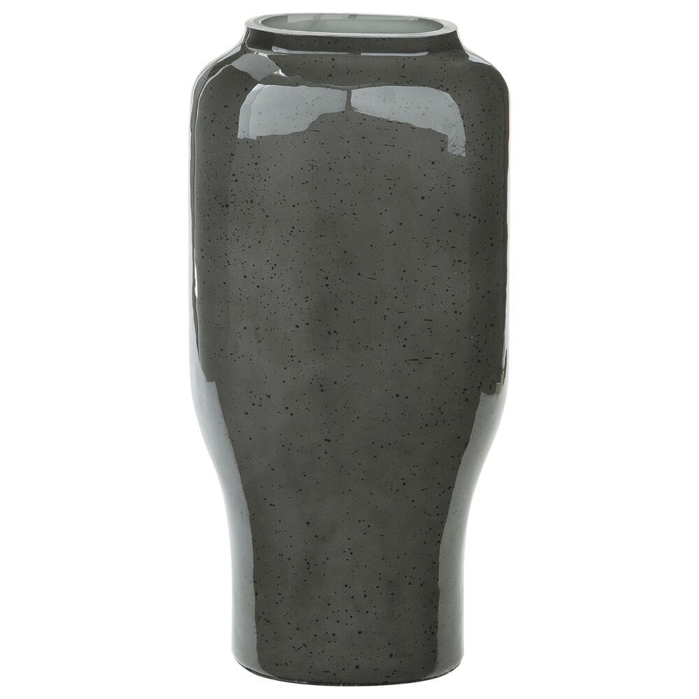 Ashley Kierlain 12.75" Vase in Gray and Black, , large