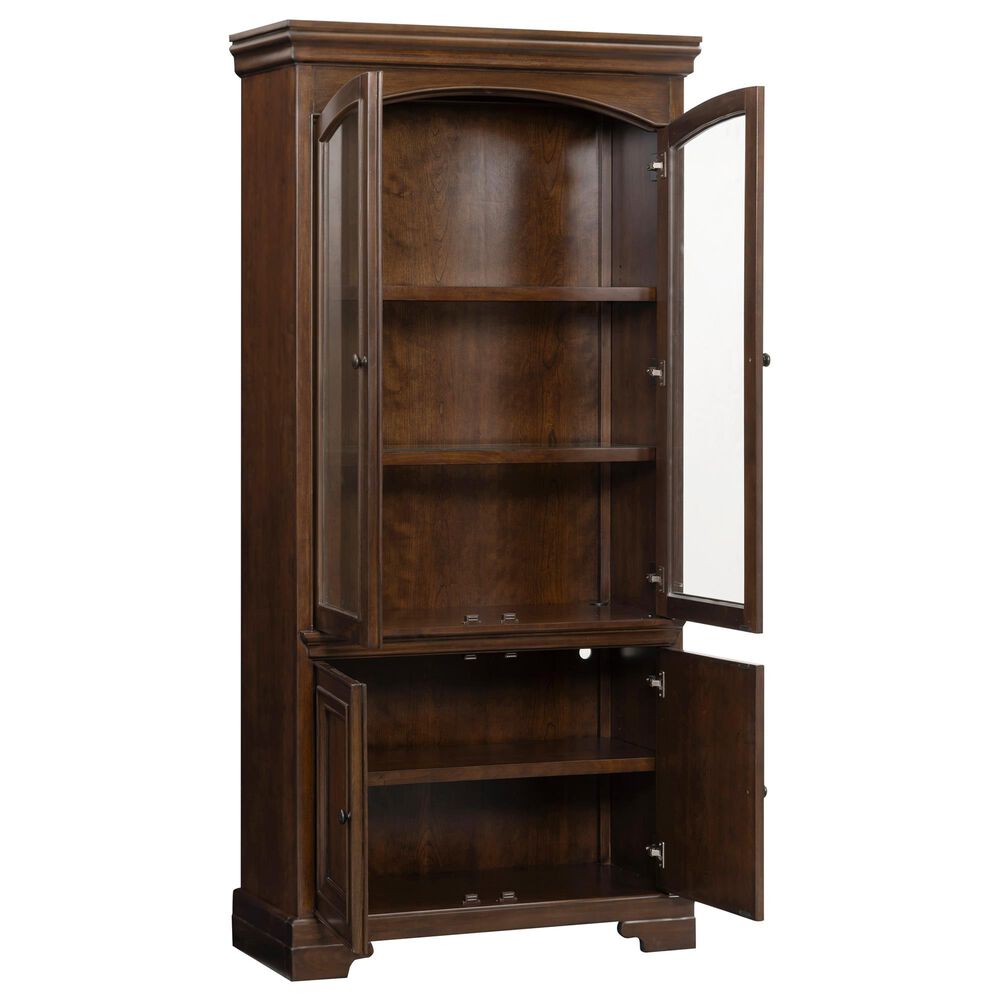 Riva Ridge Arlington Display Cabinet in Classic Brown, , large