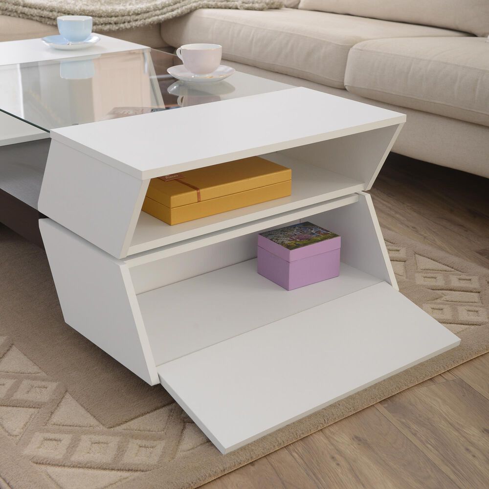 Furniture of America Pierson Coffee Table in White, , large