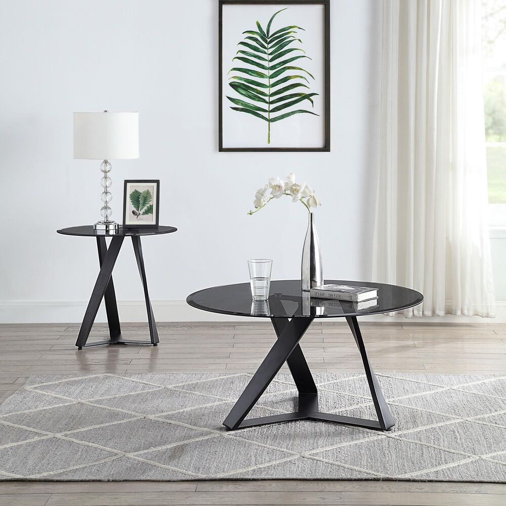 Furniture of America Homer Coffee Table in Black/Gray, , large