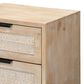 Splendor Living Norwell 2-Drawer Side Table in Natural and Black, , large
