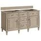 James Martin Vanities Lorelai 60" Double Vanity in Whitewashed Oak with 3 cm White Zeus Quartz Top, , large