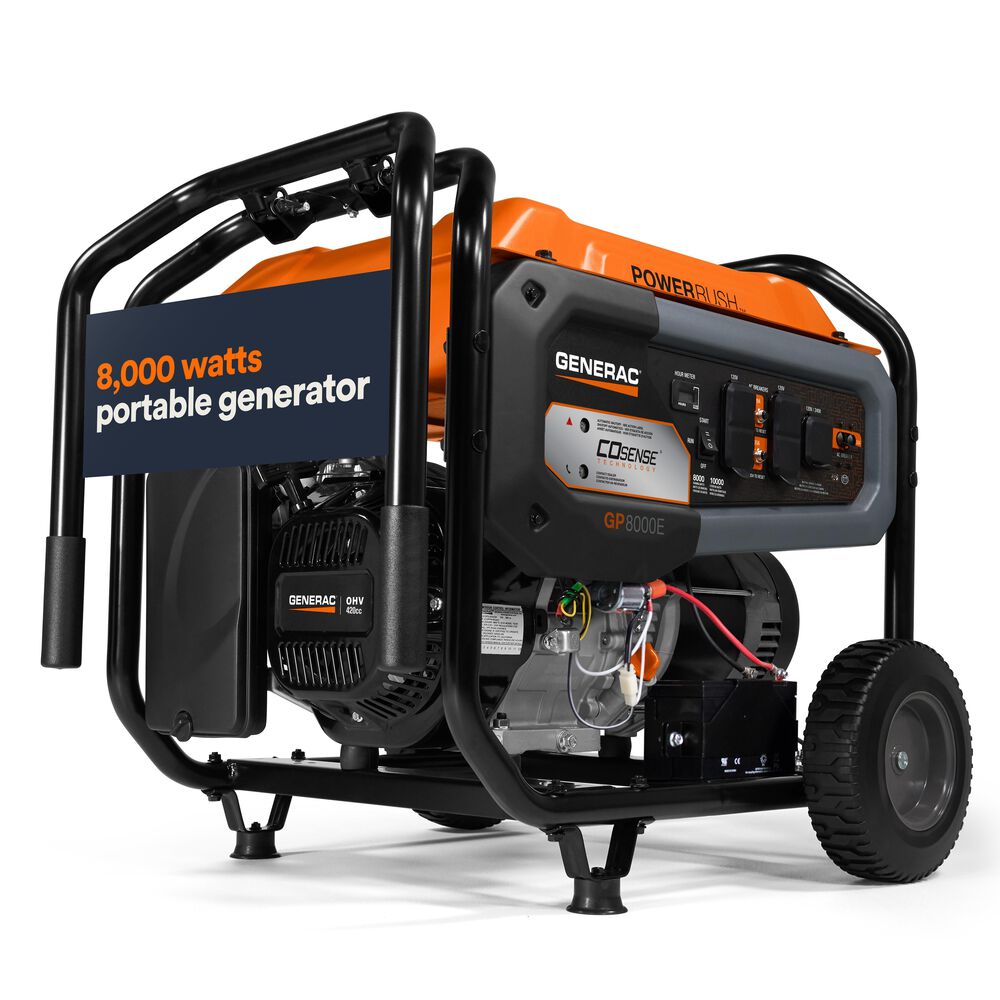 Generac 8000-Watt Portable Generator, , large