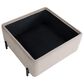 Lifestyle Solutions Kona Large Storage Ottoman in Taupe, , large
