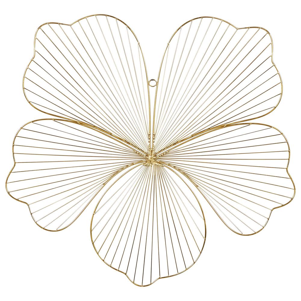 CosmoLiving by Cosmopolitan 26&quot; x 27&quot; Glam Flower Wall Decor in Gold &#40;Set of 3&#41;, , large