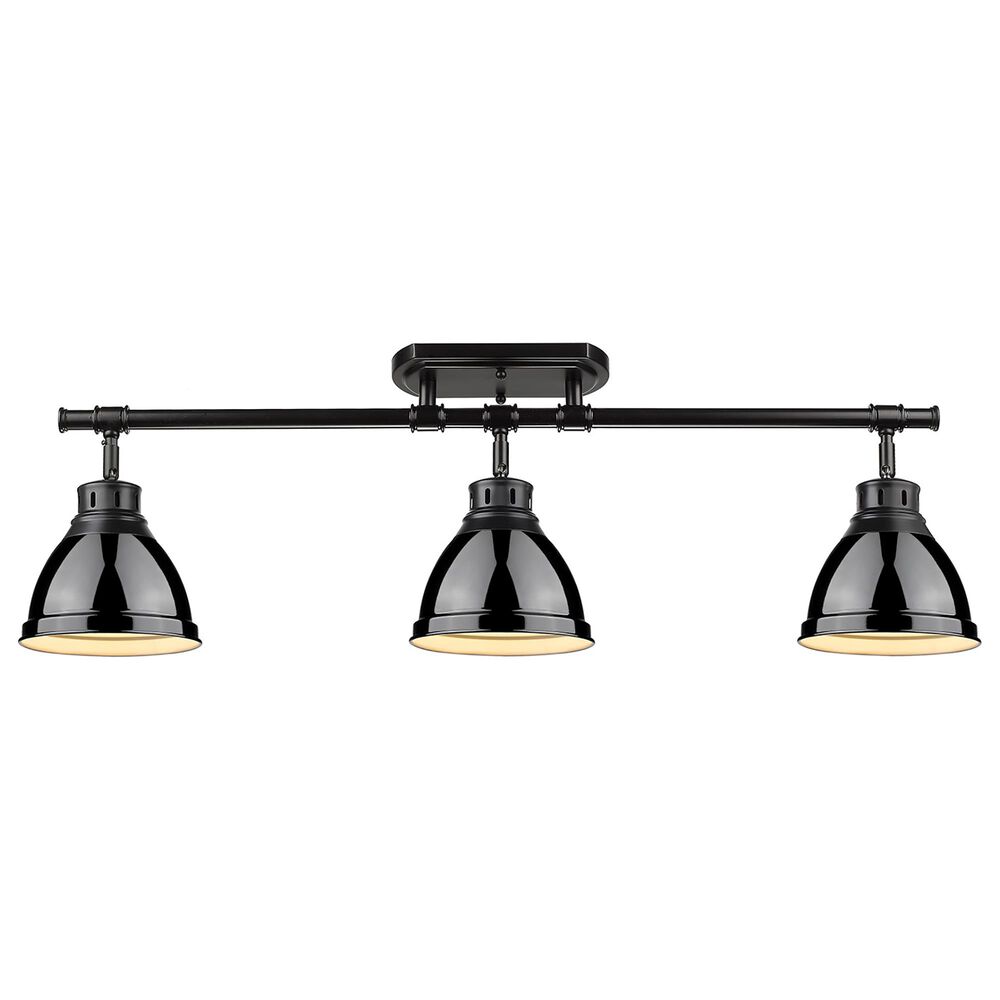 Golden Lighting Duncan Semi-Flush in Matte Black and Glossy Black, , large