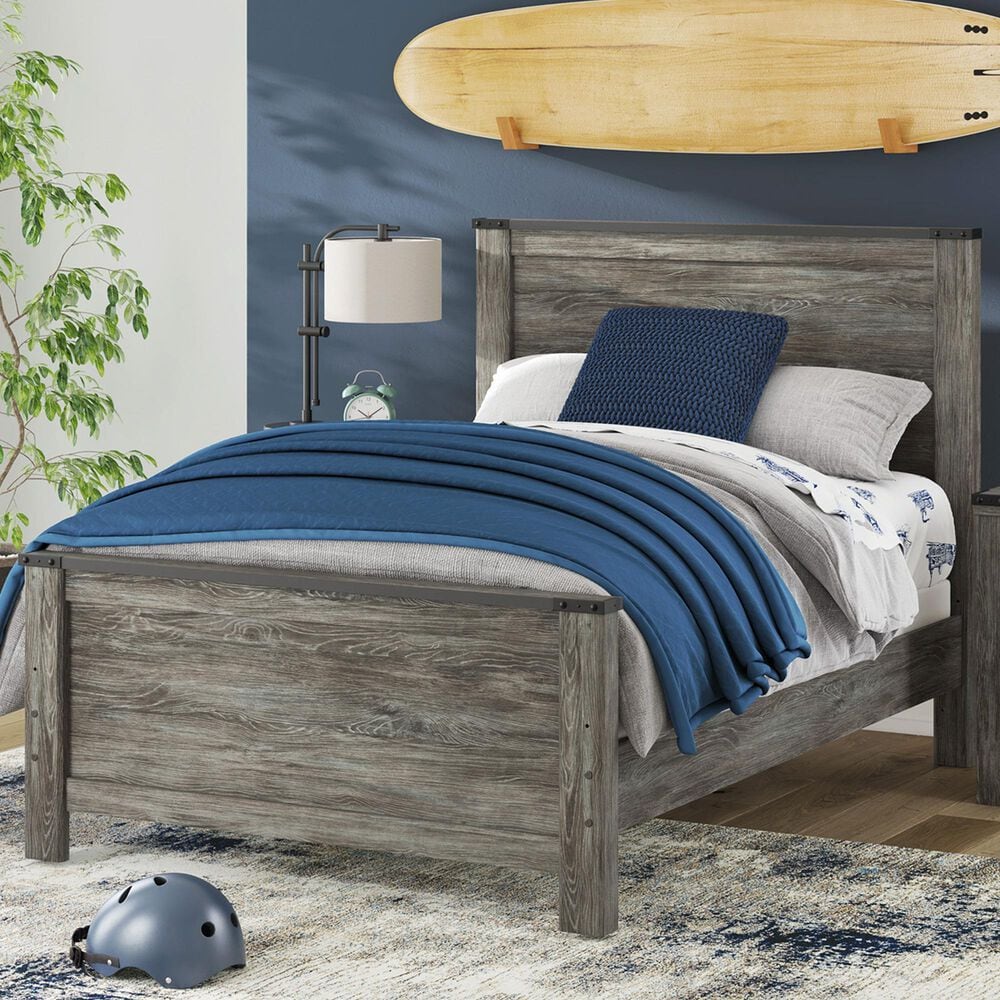 Ashley Frandern Full Panel Bed in Black and Warm Gray, , large