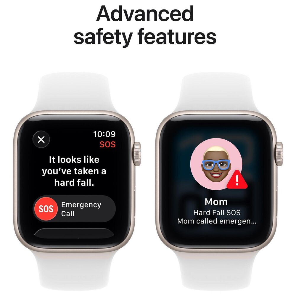 Apple Watch SE 3 (GPS) 44mm Aluminum Case with Sport Band - M/L in Starlight and 2-Year AppleCare+, , large