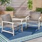 Hearth and Haven Hampton Outdoor Armchair with Wicker Seating in Black and Gray (Set of 2), , large