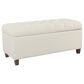Kinfine Ainsley Storage Bench with Neutral Cushion in Dark Walnut, , large