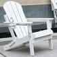Hearth and Haven 34" Outdoor Folding Adirondack Chair with Cup Holder in White, , large