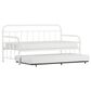 Richlands Furniture Twin Metal Slat Daybed and Trundle in White, , large