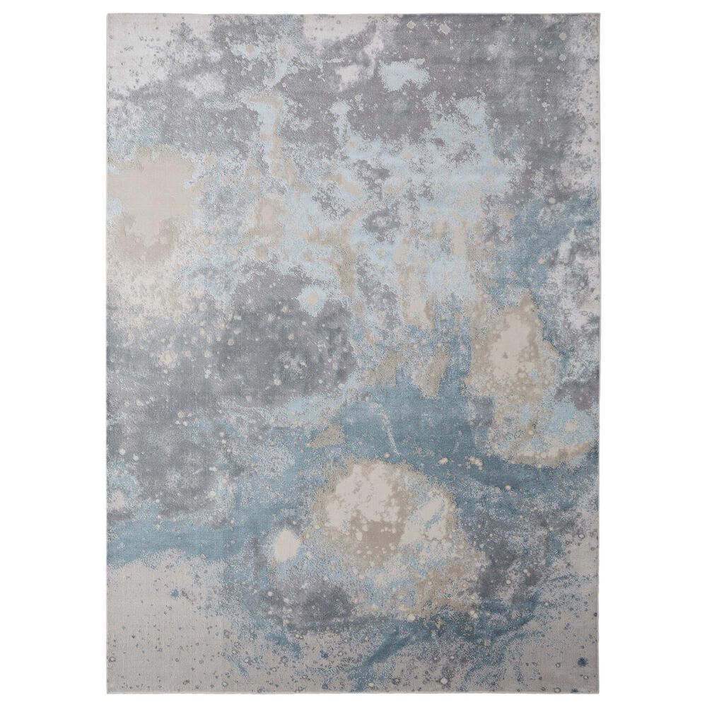 Feizy Astra 10" x 13"2" Gray and Blue Area Rug, , large