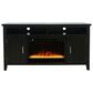 Jofran Urban Icon 60" Electric Fireplace Media Console in Black, , large