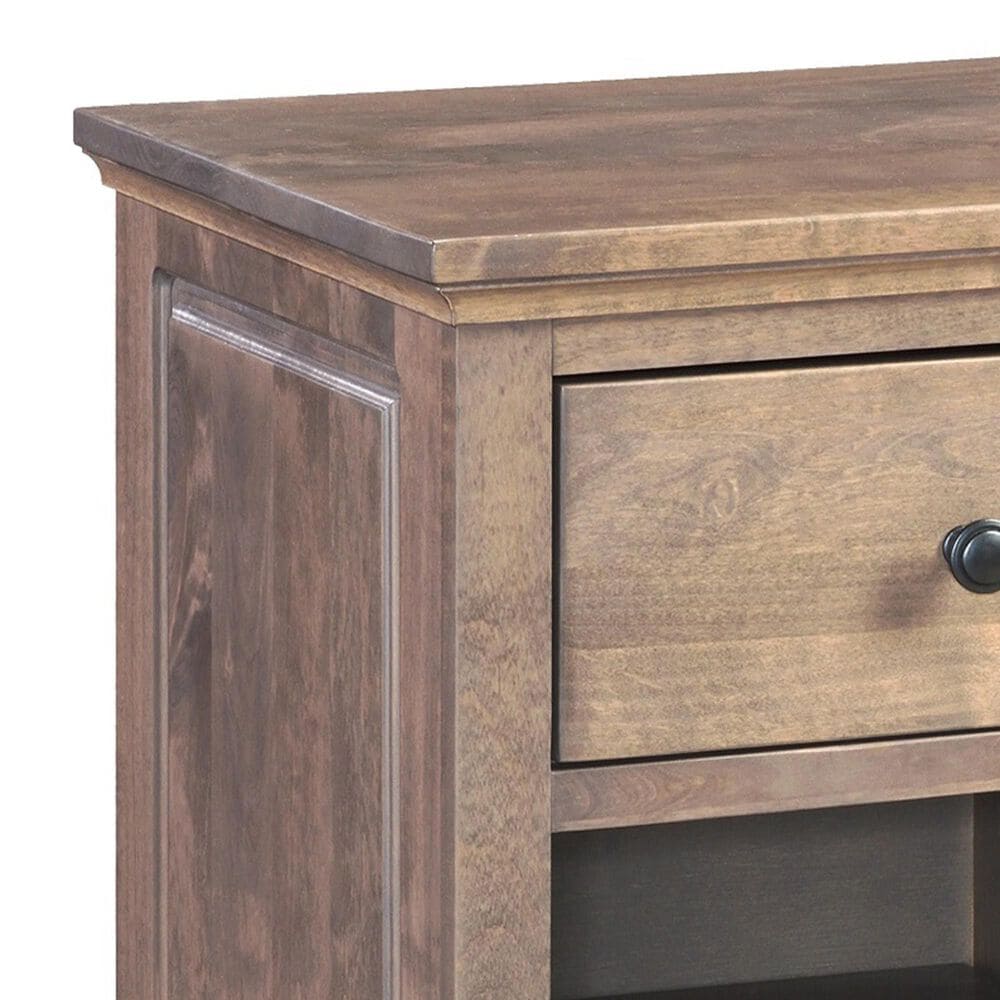 Archbold Furniture Heritage 1 Drawer 2 Shelf Nightstand in Brown Mahogany, , large