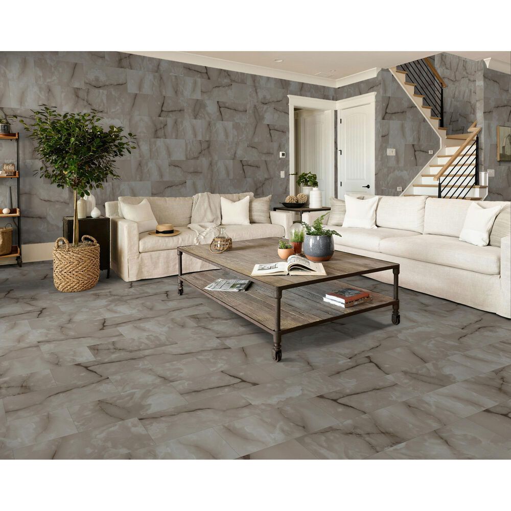 Shaw Astoria Mocha 12" x 24" Polished Porcelain Tile, , large