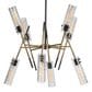 Uttermost Telesto 8-Light Pendant in Black and Antique Brass, , large