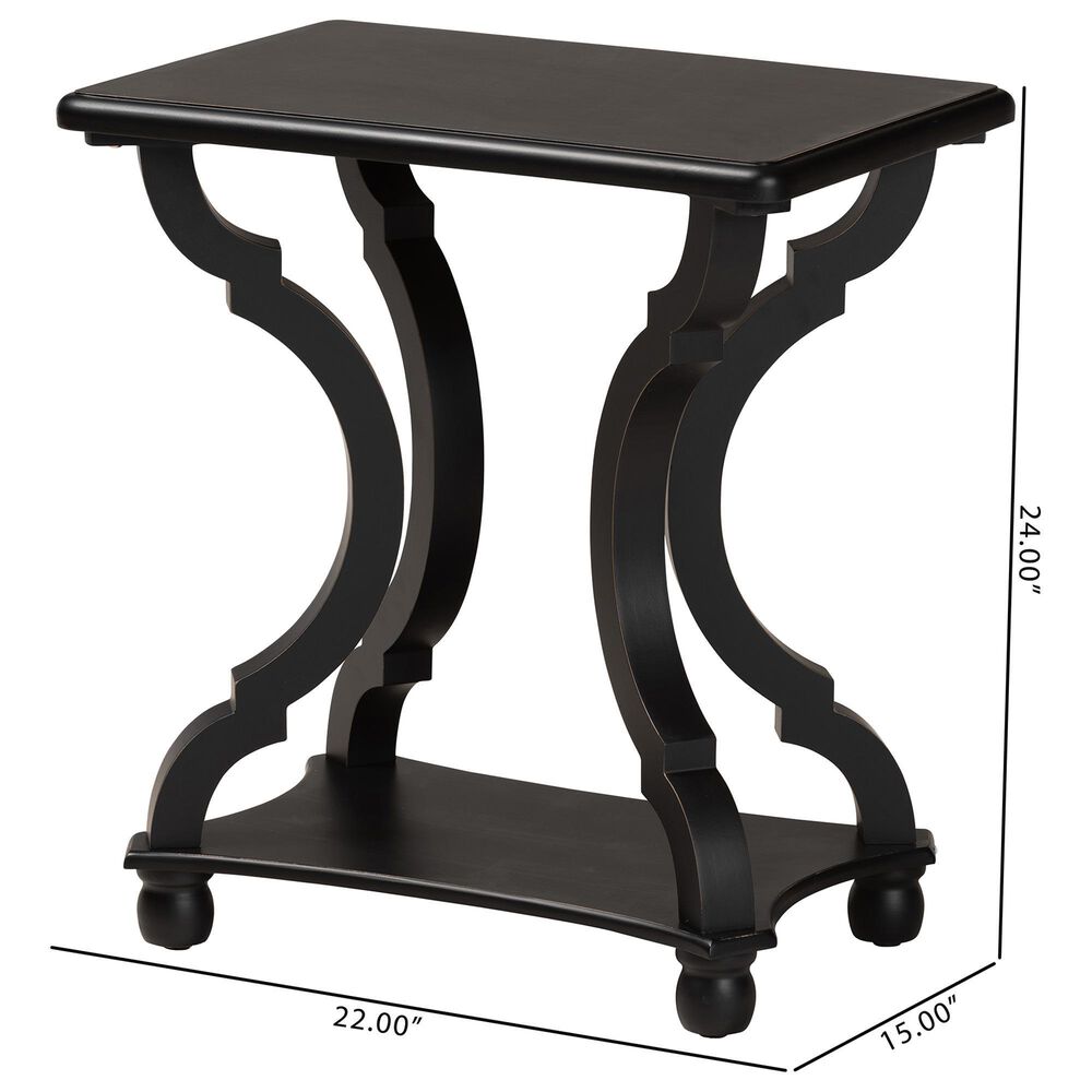 Baxton Studio Cianna End Table in Black, , large