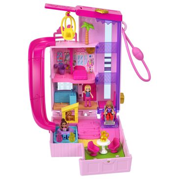Polly Pocket Barbie Dreamhouse Playset with Three Micro Dolls and Accessories in Pink, , large
