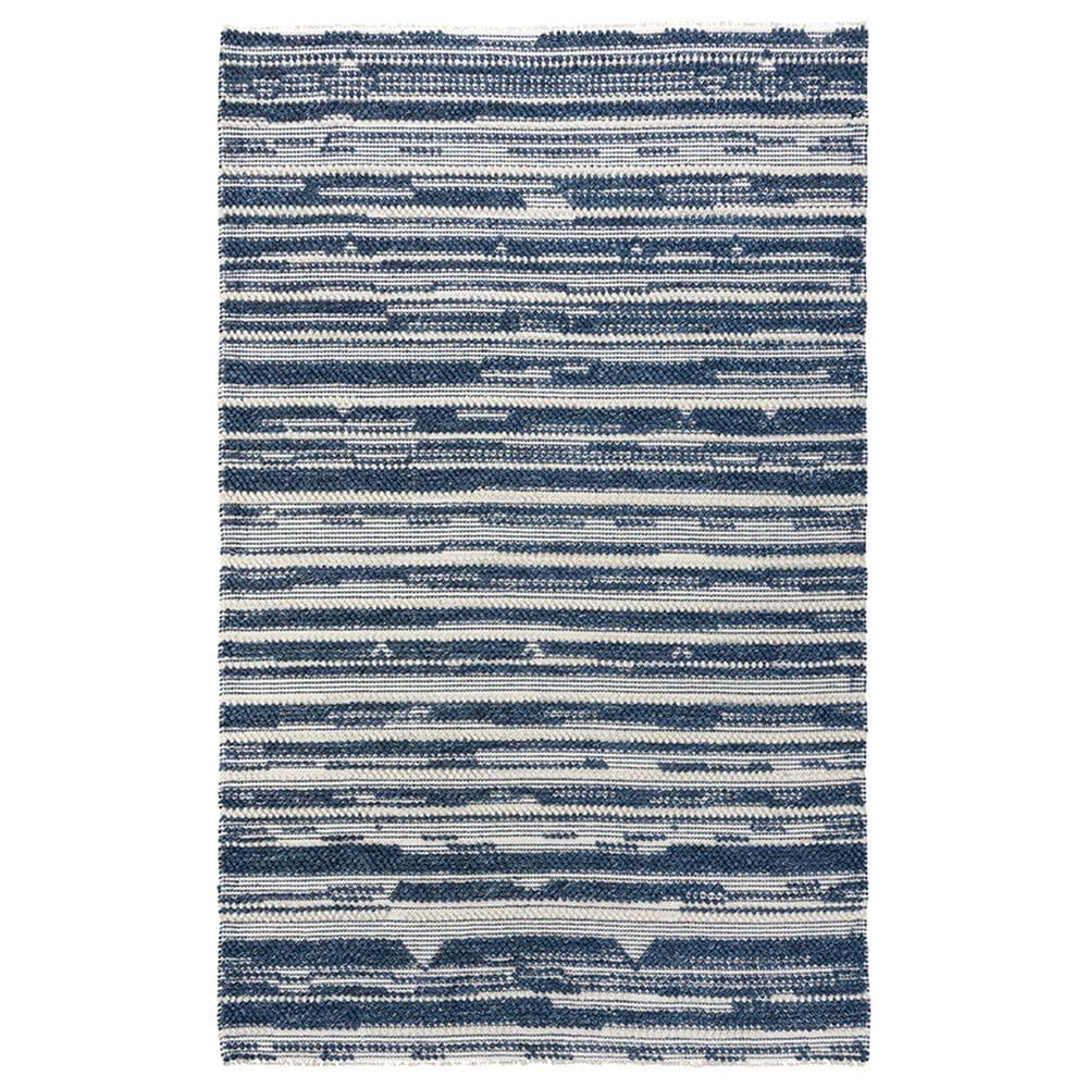 RIZZY Capri 7"6" x 9"6" Ivory and Blue Area Rug, , large