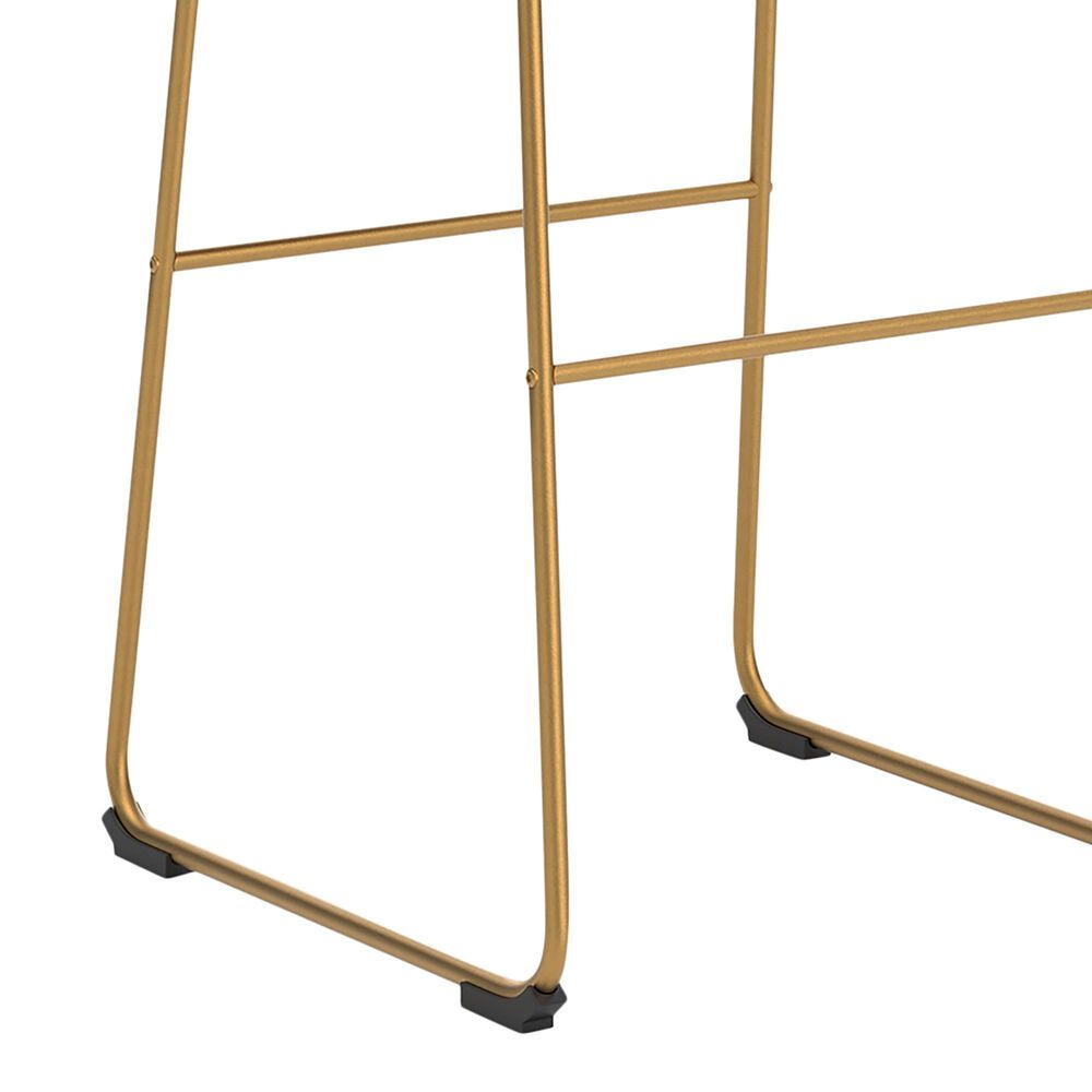 Ashley Ciabori 28.38" Faux Leather Barstool in Gold, , large